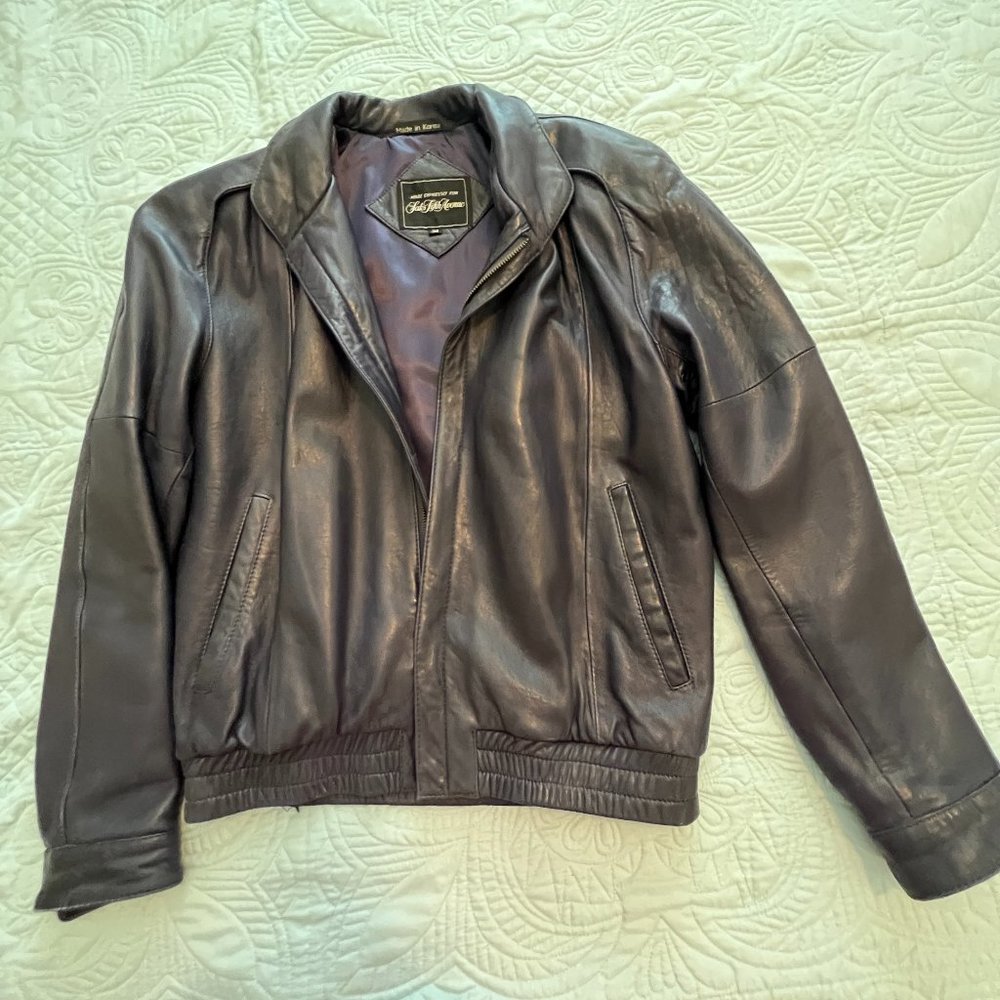 Vintage Men's Leather Bomber Jacket